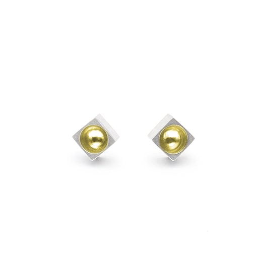 The Kahn earrings from The Modernists collection are handmade by Julie Bégin using pure sterling silver with 14k yellow gold.